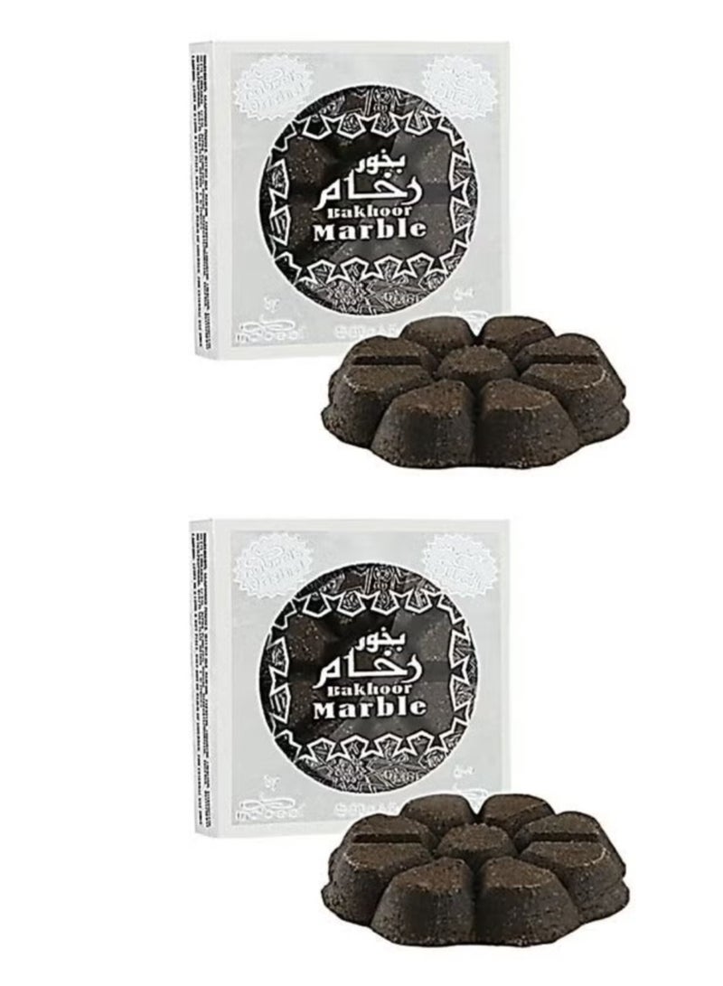 Nabeel 2 Pcs Nabeel Bakhoor Marble 30 GMS Luxury Arabic Incense with Deep Oudh Aroma for a Royal Home Ambience - Image 1